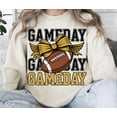 thumbnail image 1 of Game Day , Gold Bow Football , Glitter Game Day Sublimation Design, Football Mom Shirt , Cheer Mom Fall Sports Clipart TSHIRT All Size S-5XL, 1 of 5