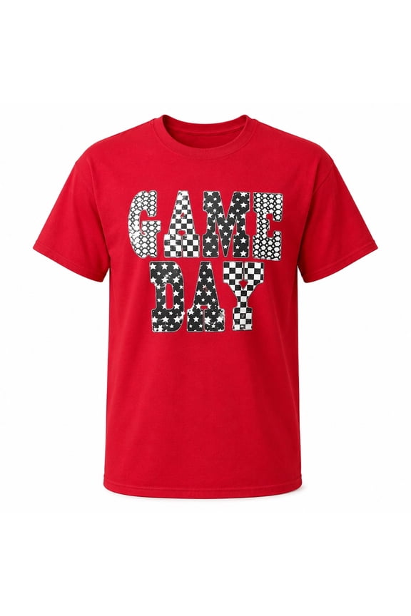 Game Day Graphic T-Shirt, Unisex Classic Fit Pattern Letter Tee