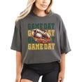 thumbnail image 1 of Game Day Green and Yellow Shirt for Women and Teens Girly Faux Glitter Football Tee Pepper Shirt Adult Medium, 1 of 4