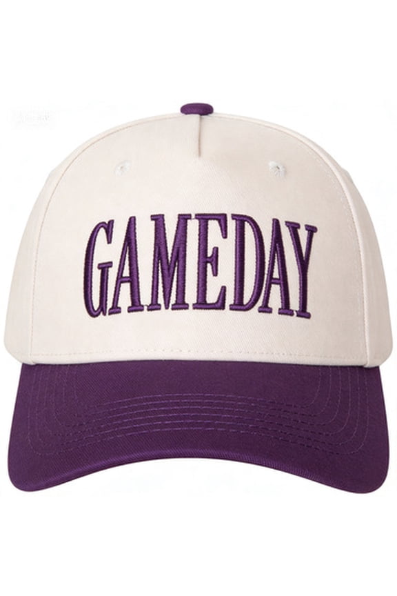 Game Day Hat for Women Men Vintage Embroidered Football Softball Basketball Caps Baseball Tennis Hats Gifts