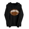 Game Day Hooded Sweatshirts Women American Football Graphic Hoodies Football Season Casual Sport Pullover Sweaters