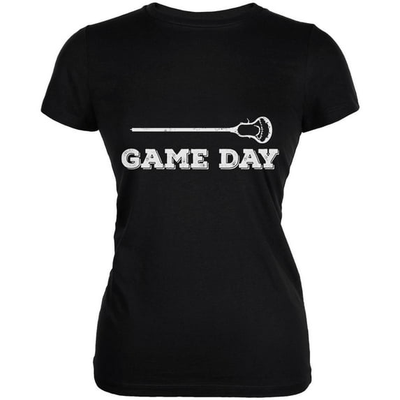 Game Day Lacrosse Black Juniors Soft T-Shirt - 2X-Large