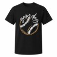thumbnail image 1 of Game Day Mom Softball Baseball Graphic T-Shirt, Unisex Classic Fit Crew Neck Tee, 1 of 9