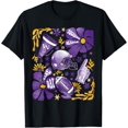 thumbnail image 1 of Game Day Purple Yellow Coquette Bow Touchdown Season T-Shirt, 1 of 4