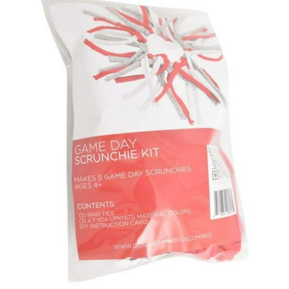 Game Day Red/Gray/White Eco DIY Scrunchie Kit
