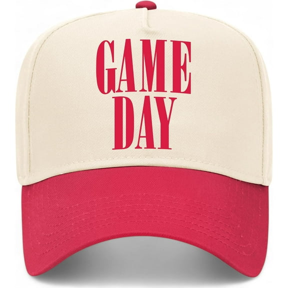 Game Day Serif Vintage Trucker Hat Premium Snapback Baseball Hat for Men & Women