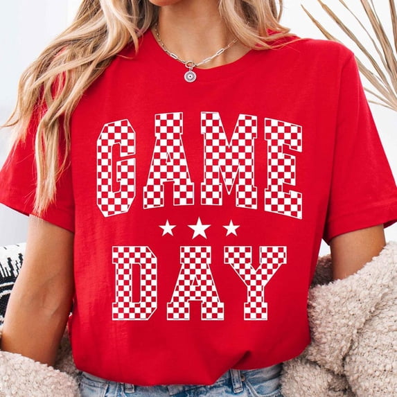 Game Day Shirt Football Shirt Red and Black Womenamp39s Football Preppy Football Football