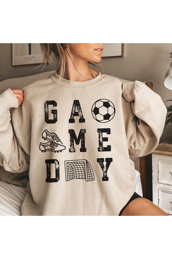 Game Day Soccer TShirt Retro Soccer Mom TShirt Soccer Mama Crewneck Team Mom Gift Trendy S