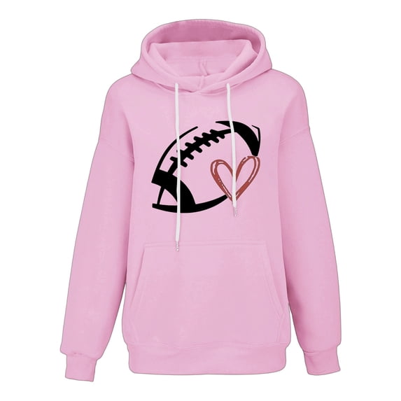 Game Day Sweatshirt Women Baseball Mom Shirts Baseball Mom Shirt Gift Oversized Hoodie Long Sleeve Comfort Work Office Hiking Shirts Sunday Funday Shirt with Pockets Rugby Shirt Baggy Hoodie Pink