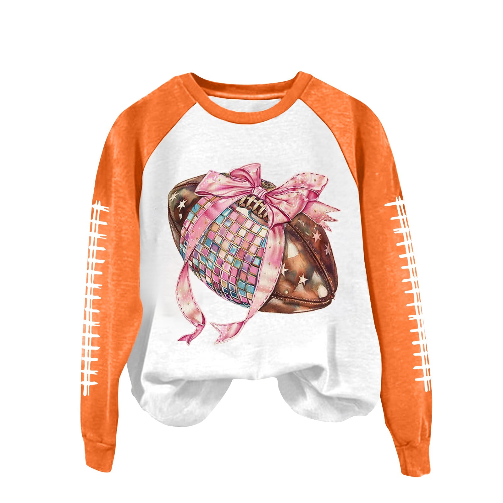 Game Day Sweatshirt for Women Funny Football Graphic Pullover Tops Long