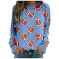 Game Day Sweatshirt for Women Funny Football Graphic Pullover Tops Long