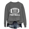 thumbnail image 1 of Game Day Sweatshirt for Women Long Sleeve Crew Neck Rugby Shirt Womens Baseball Shirt Fall Fashion Must Haves Soft Lightweight Basic Tee Sports Mom Must Have Sports Athletic Gym Gift Dark Gray, 1 of 4