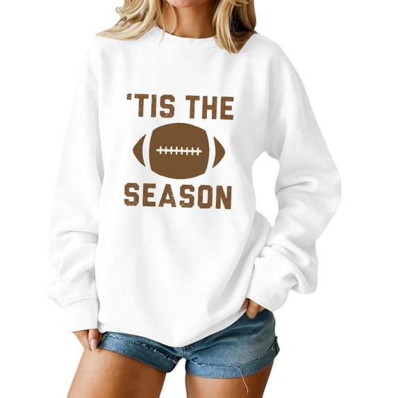 Game Day Sweatshirt Women Tis The Season Football Sweatshirt Casual Outfits