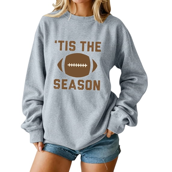 Game Day Sweatshirt Women Tis The Season Football Sweatshirt Casual Outfits