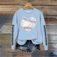 thumbnail image 1 of Game Day Sweatshirt for Women Baseball Graphic Crewneck Pullover Cozy Long Sleeve Top for Casual Gameday Outfits Baseball Season, 1 of 3