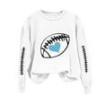 thumbnail image 1 of Game Day Sweatshirt for Women Crewneck Long Sleeve Shirts Football Mom Graphic Pullover Top, 1 of 3