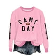 thumbnail image 1 of Game Day Sweatshirts Women Fall Fleece Sweatshirt Football Rugby T-Shirts Casual Game Day Fan Fleece Pullover Top, 1 of 5
