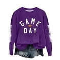 thumbnail image 1 of Game Day Sweatshirts Women Fall Fleece Sweatshirt Football Rugby T-Shirts Casual Game Day Fan Fleece Pullover Top, 1 of 5
