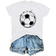 thumbnail image 1 of Game Day T Shirt Women Soccer Season Shirts Soccer Mama Graphic Short Sleeve Shirt Game Day Vibes Tee Tops, 1 of 7