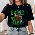 thumbnail image 1 of Game Day Touchdown Football Mom Girls Go Cheer Green T-Shirt, 1 of 3