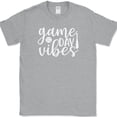thumbnail image 1 of Game Day Vibes Baseball T-Shirt Funny Sports Game League Humor Text Tee - Heather Grey, S, 1 of 1
