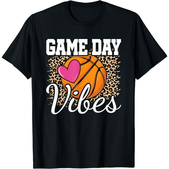 Game Day Vibes Cute Basketball T-Shirt