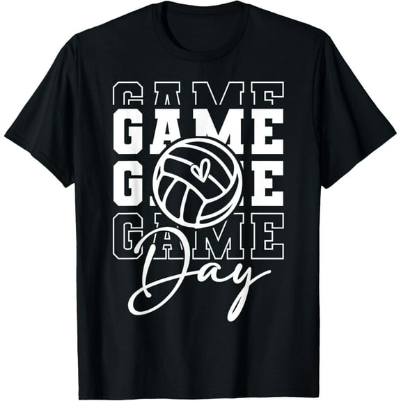Game Day Volleyball T-Shirt men and women can wear, black, white, gifts