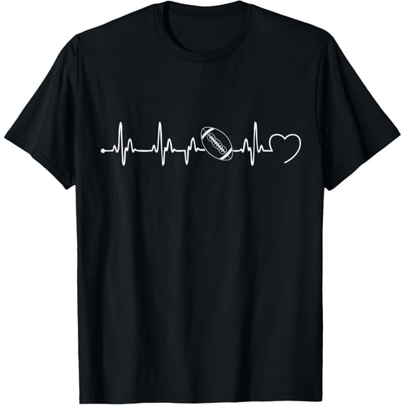 Game Day With Leopard Heart Football Lovers Mom Heartbeat T-Shirt mens t shirt,black,women,funny,misfits,men,journey,t-shirt