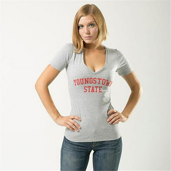 Game Day Womens Tee Youngstown State- Heather Grey - Extra Large