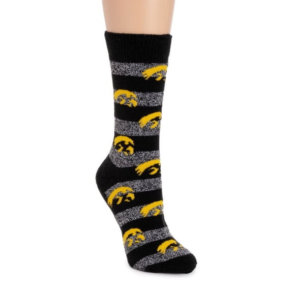 Game Day by MUK LUKS Unisex Terry Loop Socks, Iowa, One Size Fits Most
