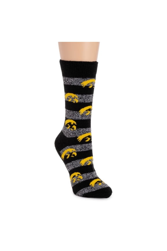 Game Day by MUK LUKS Unisex Terry Loop Socks, Iowa, One Size Fits Most
