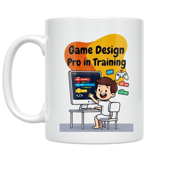 Game Design Pro in Training - Kids Coding Enthusiast - 11 oz Ceramic Coffee Mug