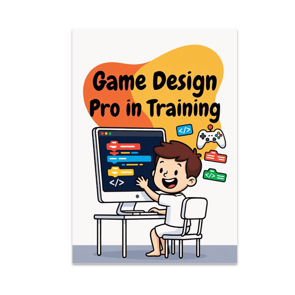 Game Design Pro in Training Poster - Kids Coding Enthusiast - 13x19 Poster Print