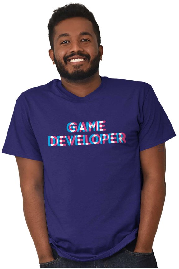 Game Developer Plus Size Crewneck Graphic Tee Shirt Brisco Brands 3X