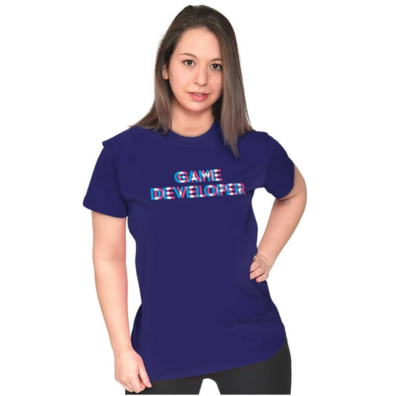 Game Developer Womens Slim Fit Graphic Tee Brisco Brands S