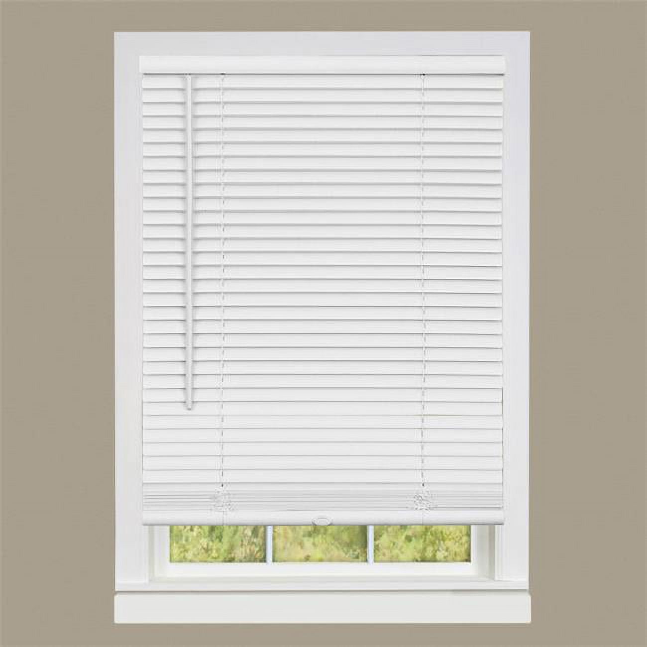 Game Development Group Cordless Vinyl Mini Window Blinds, Pearl White, 35" x 64"