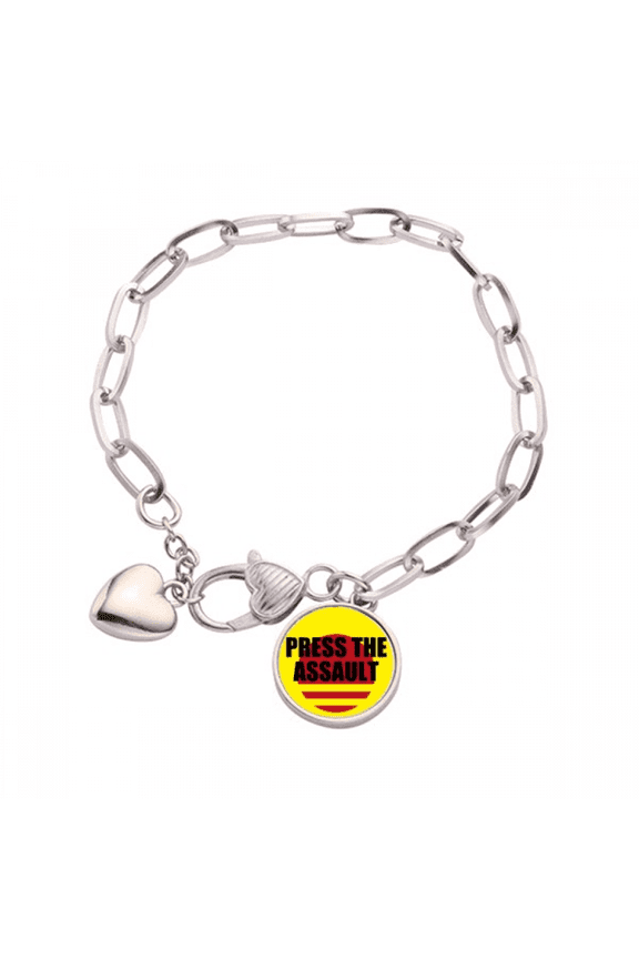Game Dialogue Press The Assault Heart Chain Bracelet Jewelry Charm Fashion