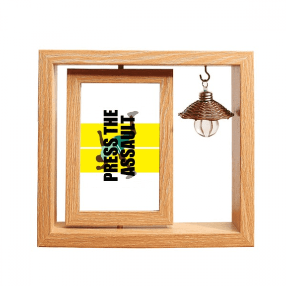 Game Dialogue Press The Assault Wooden Rotating Picture Photo Frame 4x6