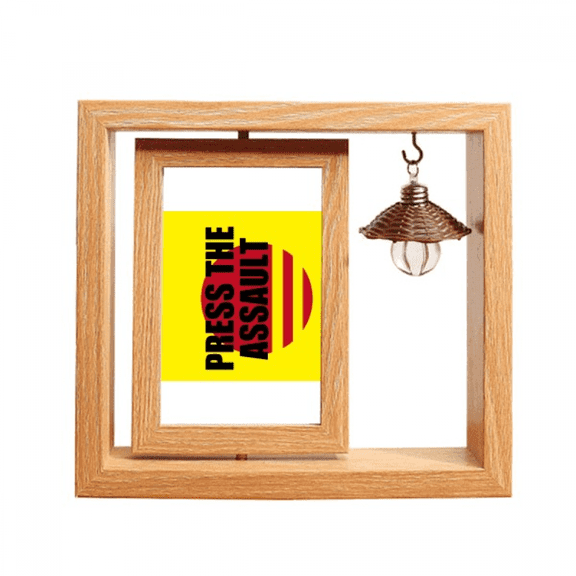 Game Dialogue Press The Assault Wooden Rotating Picture Photo Frame 4x6