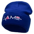 thumbnail image 1 of Game Embroidered 12 Inch Long Knitted Beanie - Royal OSFM, 1 of 5