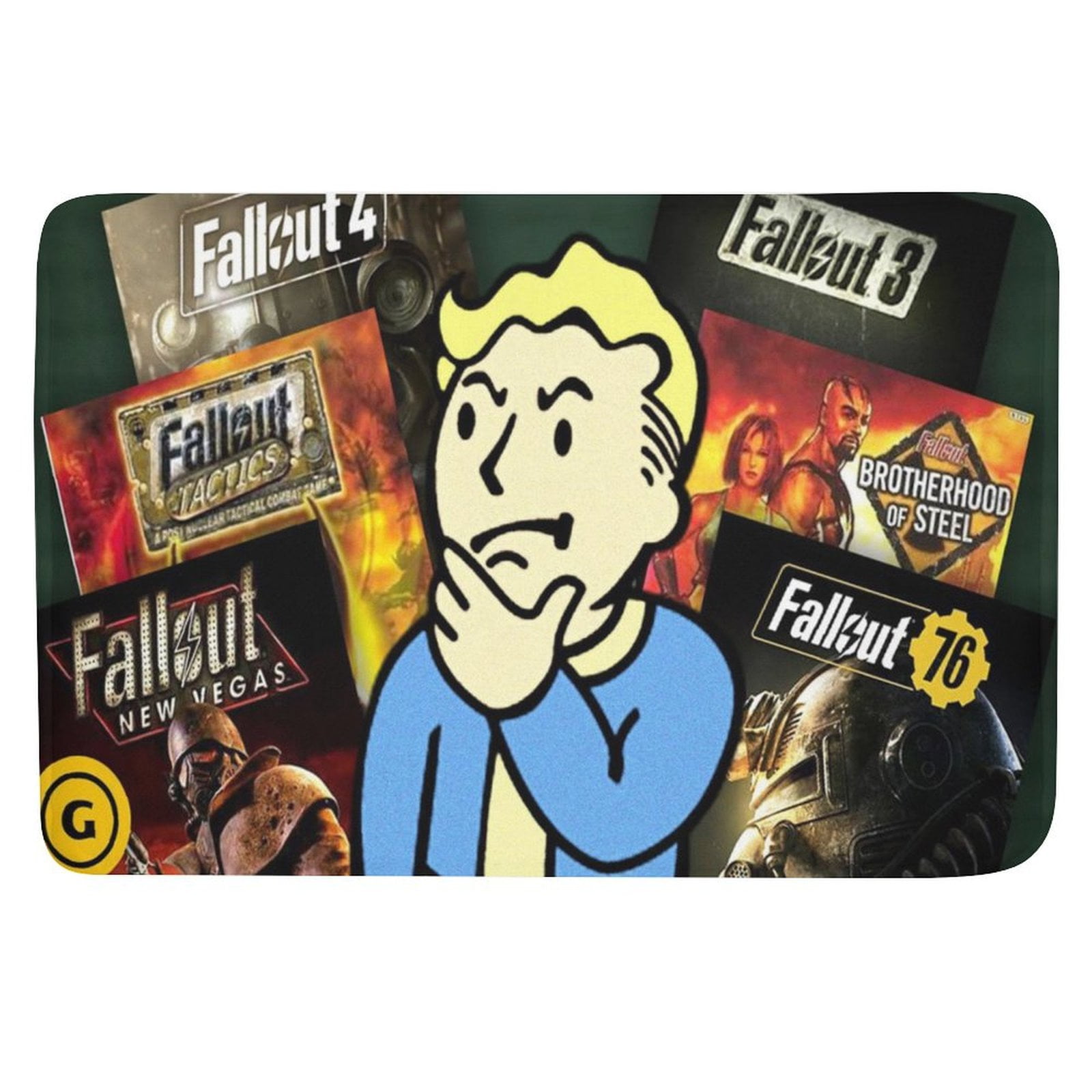Game Fallout Door Mat Area Rug Yoga Sofa Floor Flannel Bathroom Mat for ...
