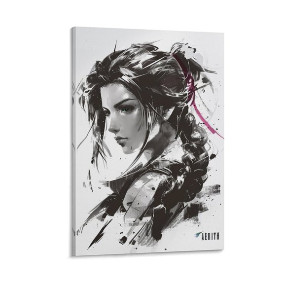 Game Final Anime Fantasy 7 Rebirth Art Game Poster Aerith Print Photo Art Painting Canvas Poster Home Decorative Bedroom Modern Decor Posters Gifts 24x36inch(60x90cm)