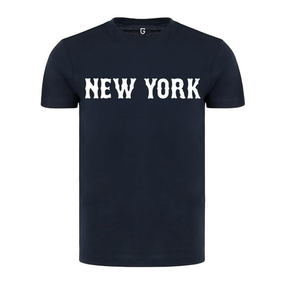 Game Garment Baseball Team Fan Sports Crewneck Short Sleeve Graphic Tees Mens T-Shirts - New York Navy XS-3XL
