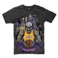 thumbnail image 1 of Game Garment Basketball Team Fan Sports Crewneck Short Sleeve Mens T Shirts - Basketball Graphic Tees Men - Los Angeles Black XS-3XL, 1 of 5