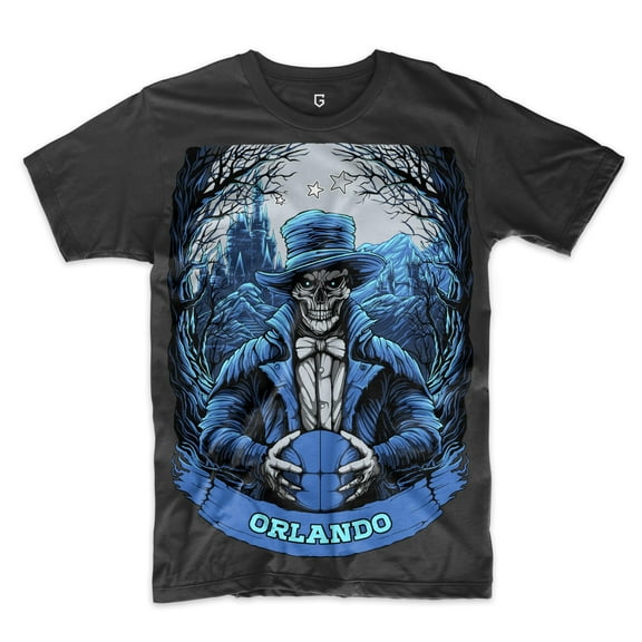 Game Garment Basketball Team Fan Sports Crewneck Short Sleeve Mens T Shirts - Basketball Graphic Tees Men - Orlando Black XS-3XL