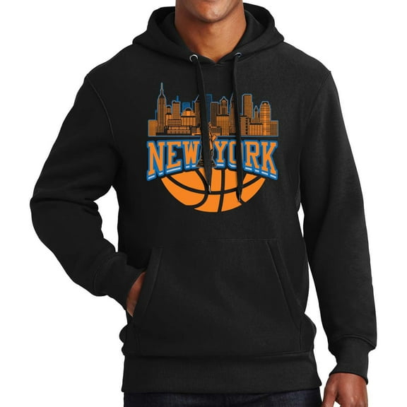 Game Garment Basketball Team Sports Fan Mens Hoodies Hooded Sweatshirt - New York Skyline Hoodie Black XS-3XL