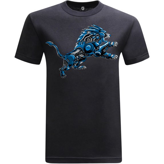 Game Garment Football Detroit Steampunk - Sports Fan Short Sleeve Crewneck Mens T-Shirts Graphic Tees Men Black XS-3XL
