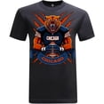 thumbnail image 1 of Game Garment Football Team Fan Sports Short Sleeve Crewneck Mens T-Shirts - Football Graphic Tees Men (Chicago Black XS-3XL), 1 of 6