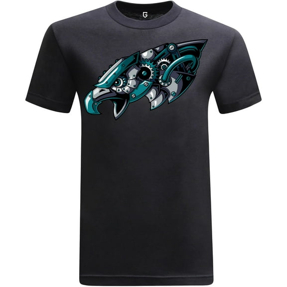 Game Garment Football Team Fan Sports Short Sleeve Crewneck Mens T-Shirts - Football Graphic Tees Men - Philadelphia Steampunk Black XS-3XL