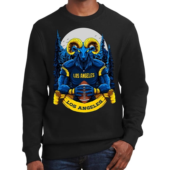 Game Garment Football Team Sports Fan Mens Graphic Sweatshirts - Los Angeles Sweatshirt Black XS-3XL